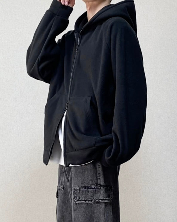 【SIRCR】ボリュームマイクロフリースフルジップパーカー