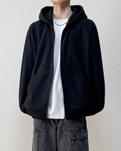 【SIRCR】ボリュームマイクロフリースフルジップパーカー