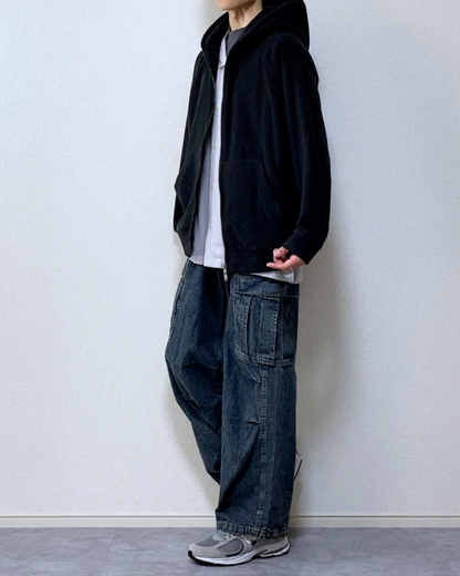 【SIRCR】ボリュームマイクロフリースフルジップパーカー