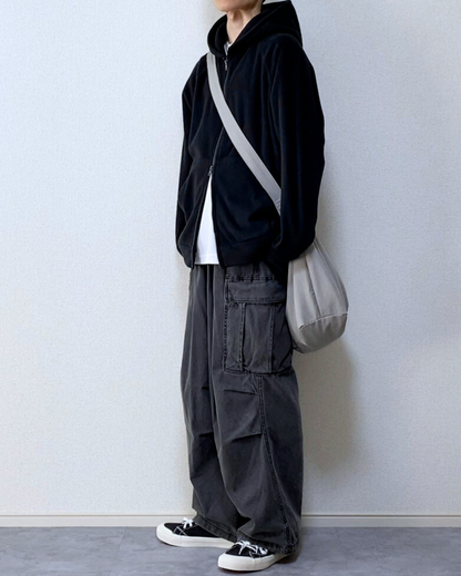 【SIRCR】ボリュームマイクロフリースフルジップパーカー