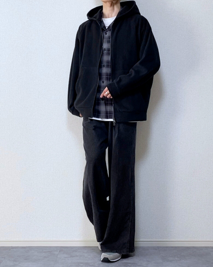 【SIRCR】ボリュームマイクロフリースフルジップパーカー