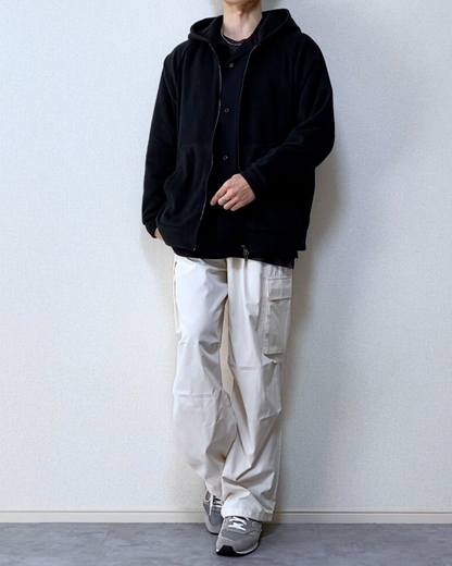 【SIRCR】ボリュームマイクロフリースフルジップパーカー
