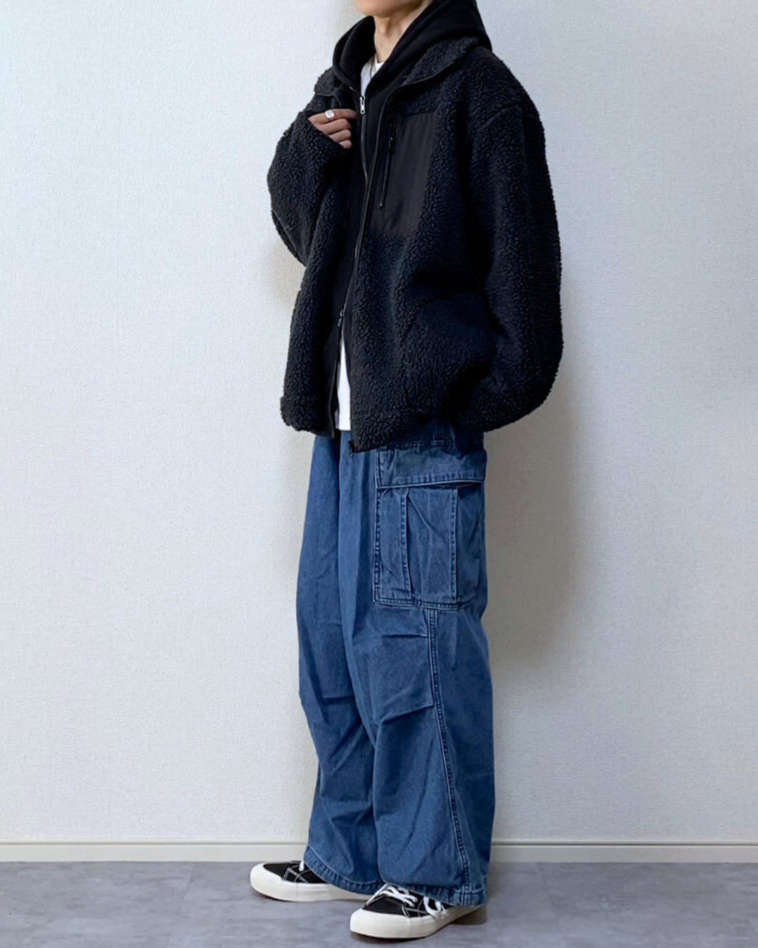 【SIRCR】ボリュームマイクロフリースフルジップパーカー