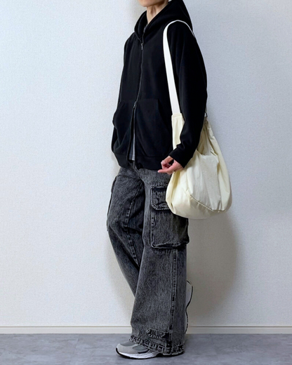 【SIRCR】ボリュームマイクロフリースフルジップパーカー