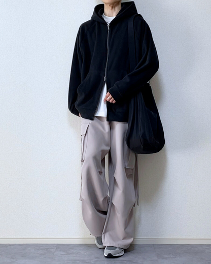 【SIRCR】ボリュームマイクロフリースフルジップパーカー